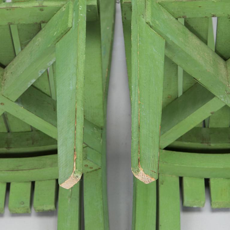 Alvar & Aino Aalto, Four early 1950s 'Aurinko' (Sun-serial) garden chairs, model 910  for O.Y. Huonekalu- ja Rakennustyötehdas A.B.