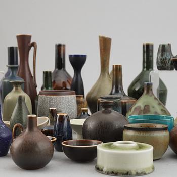 A group of stoneware miniatures, 67 pieces, most of them designed by Carl-Harry Stålhane for Rörstrand.