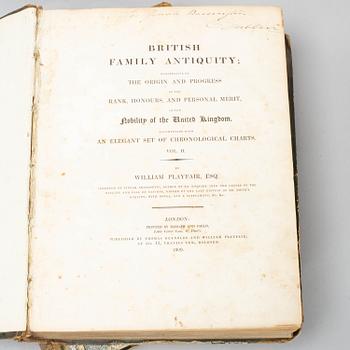 BRITISH FAMILY ANTIQUITY, 2 volumes, By William Playfair esq, London 1809.