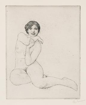 134. Carl Larsson, "A girl crouching".