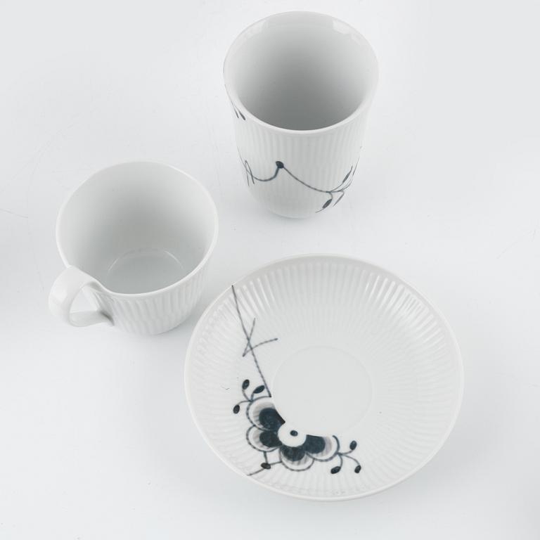 A 56-piece 'Black Fluted Mega' porcelain service, Royal Copenhagen, Denmark.