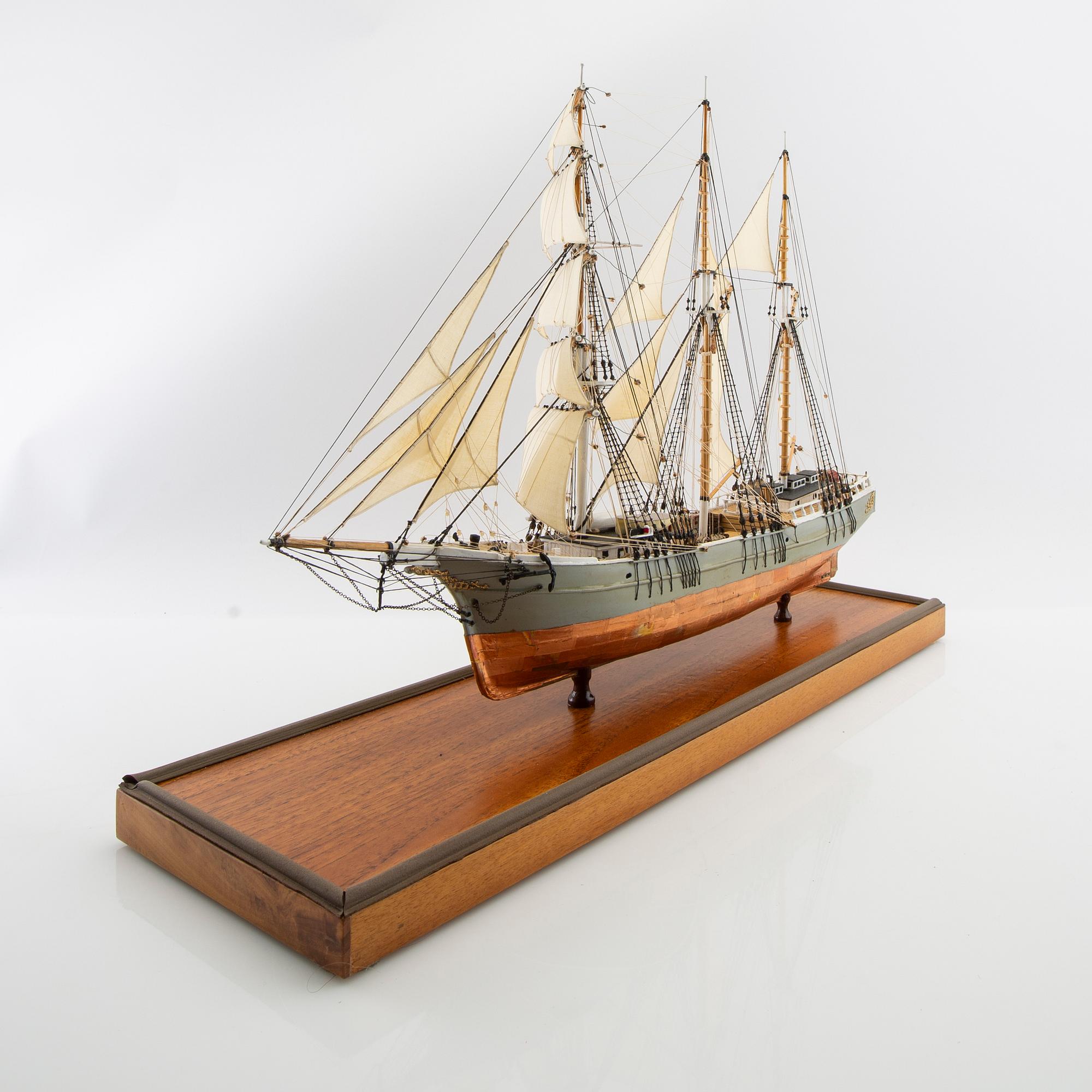 Fartygsmodell "Scandin", byggd av Sten Bergwall.