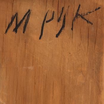 Madeleine Pyk, oil on panel, signed.