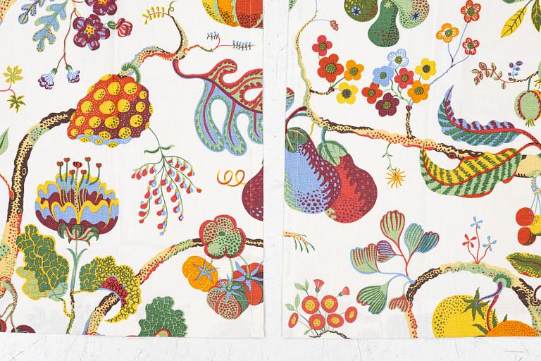 Josef Frank, Curtains, a pair, “Vegetable Tree”, Firma Svenskt Tenn.