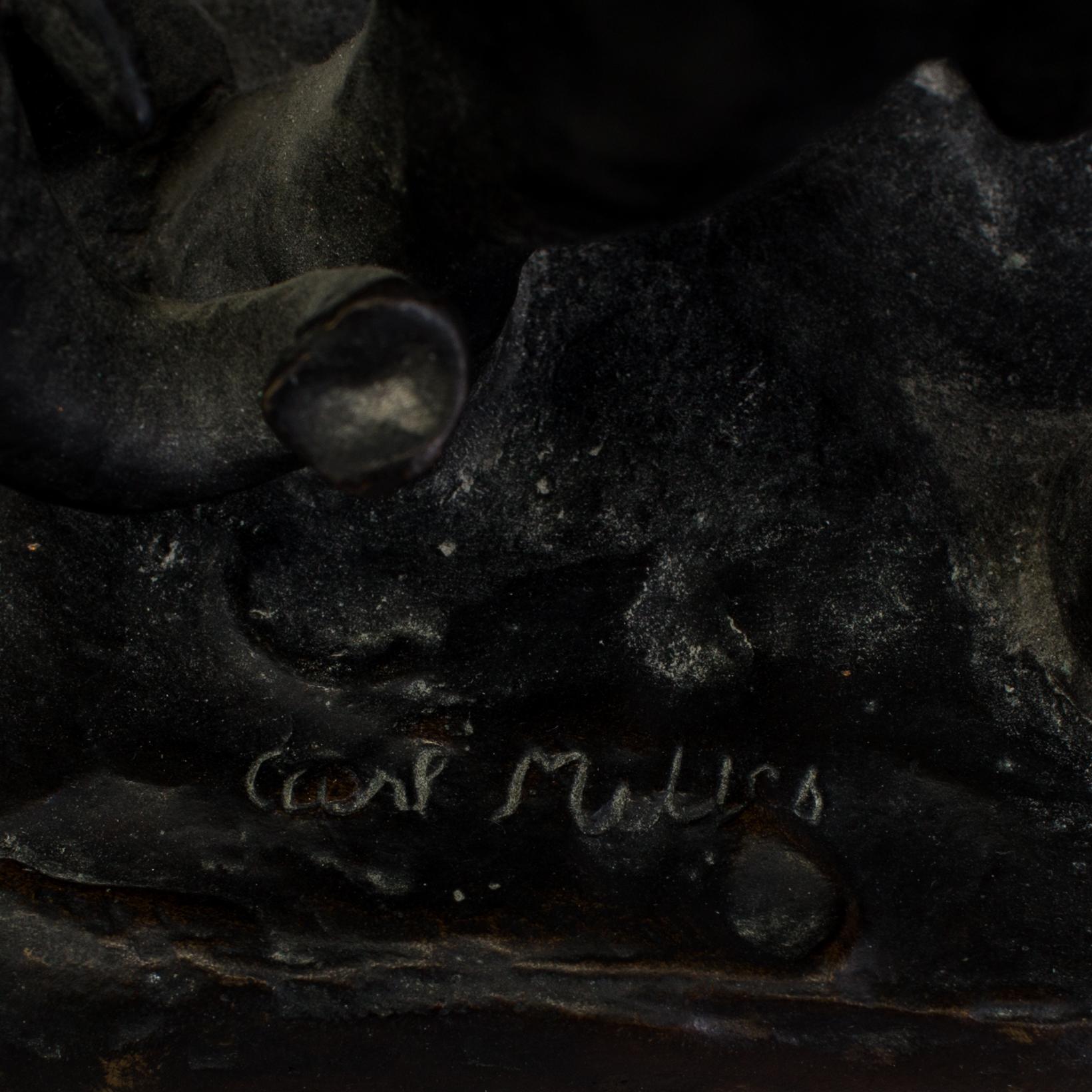 CARL MILLES, a bronze sculpture signed Carl Milles.