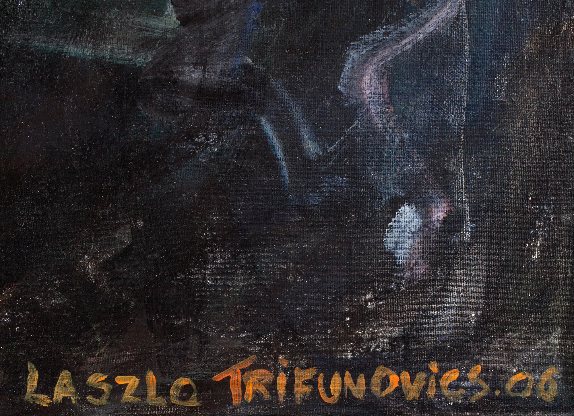 OKÄND KONSTNÄR, Olja på duk, 1900/2000-tal. Sign Laszlo Trifunovics.