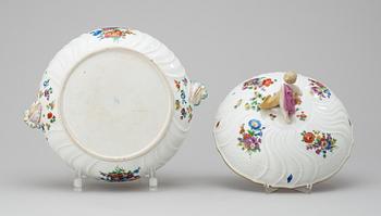 A 19th century Meissen tureen with cover.