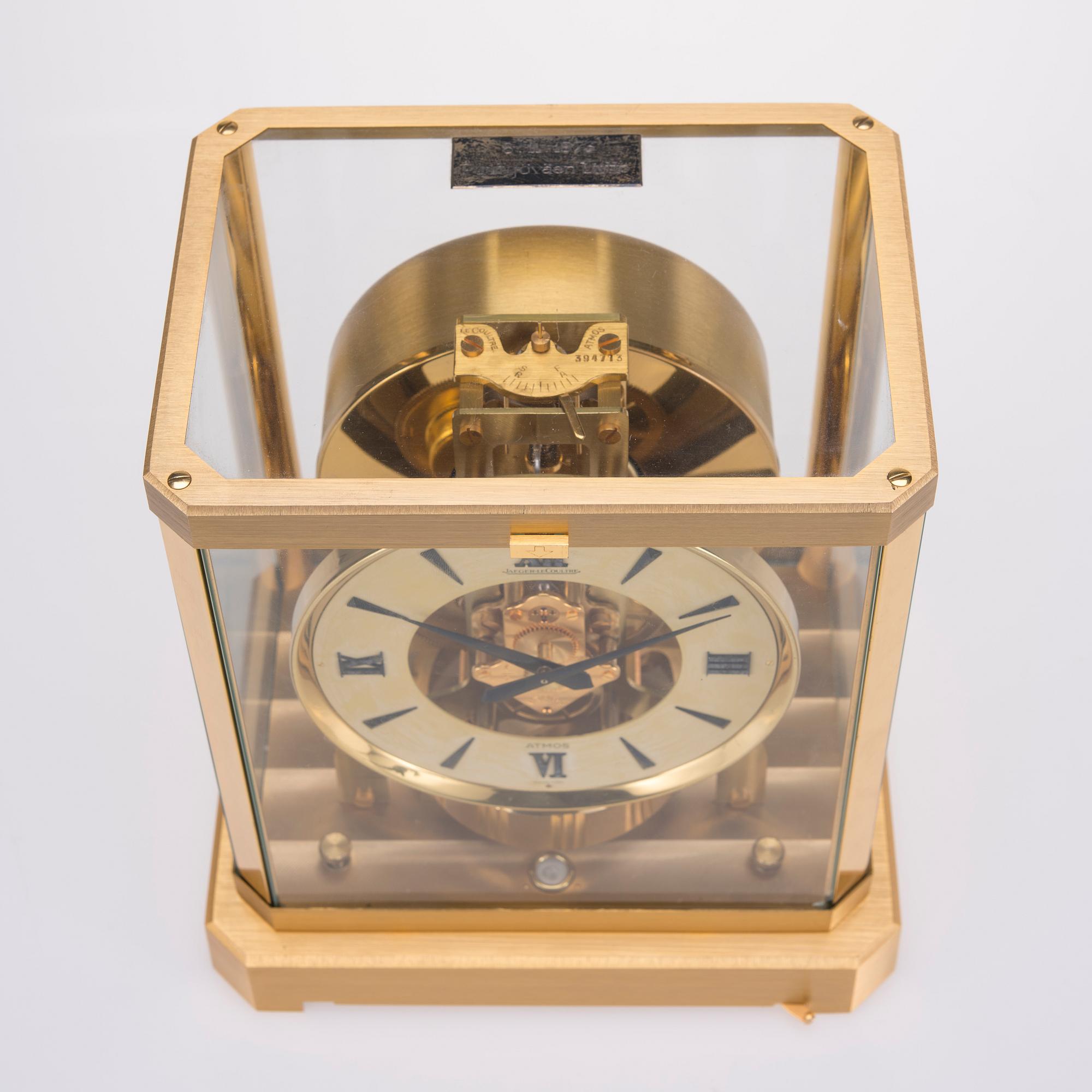 BORDSUR, "Atmos " Jaeger-LeCoultre & Cie, Schweiz.