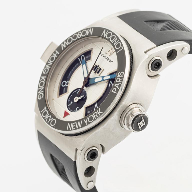 Hysek, Abyss Explorer Dual Time, wristwatch, 44 mm.