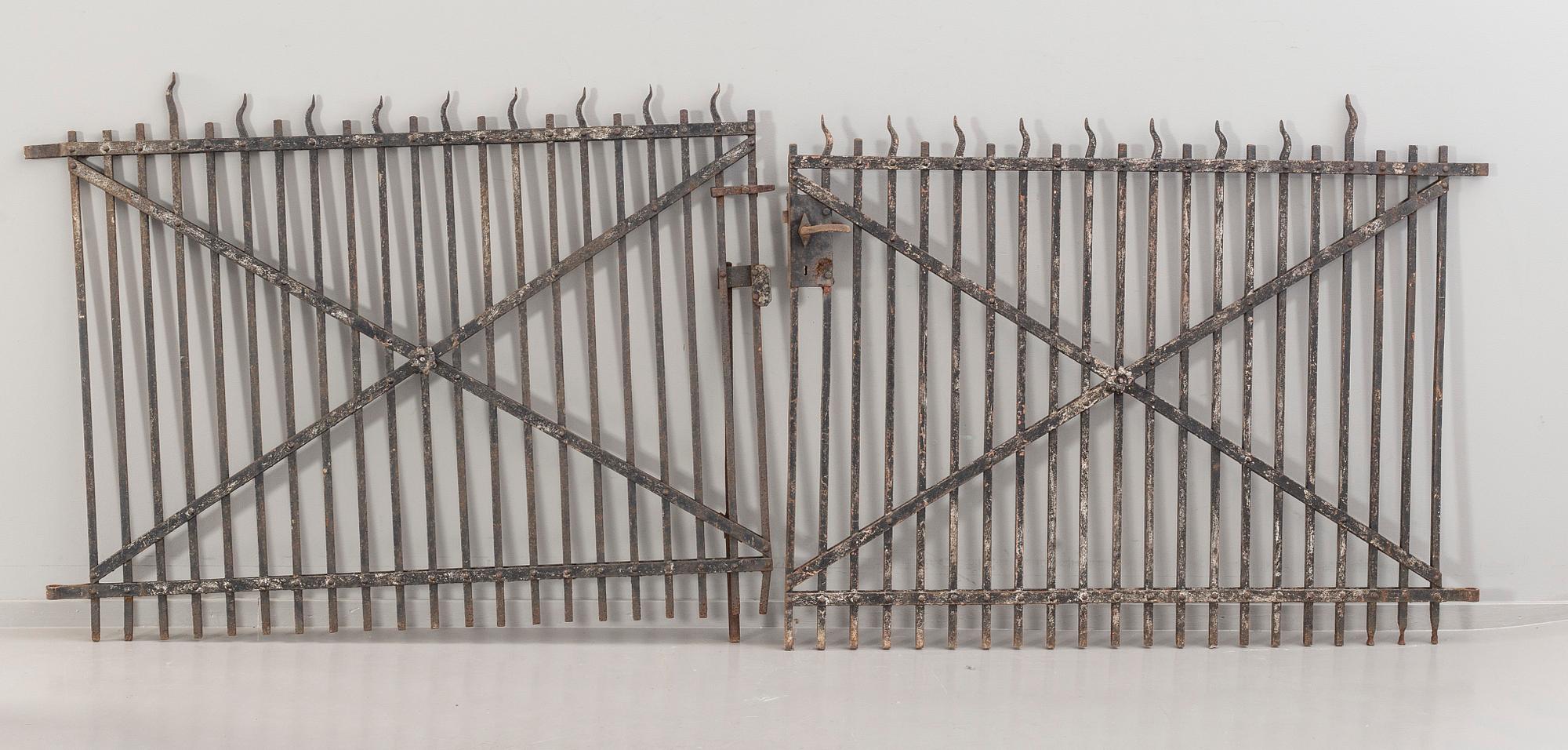 A pair of first part of 20th century iron gates.