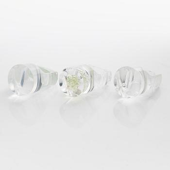 Siv Lagerström, tre ringar akrylplast, 1970-tal.