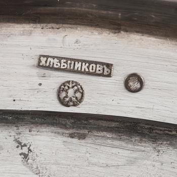 A Russian 20th century parcel-gilt jardiniere, marks of Chlebnikov, Moscow 1908-1917.
