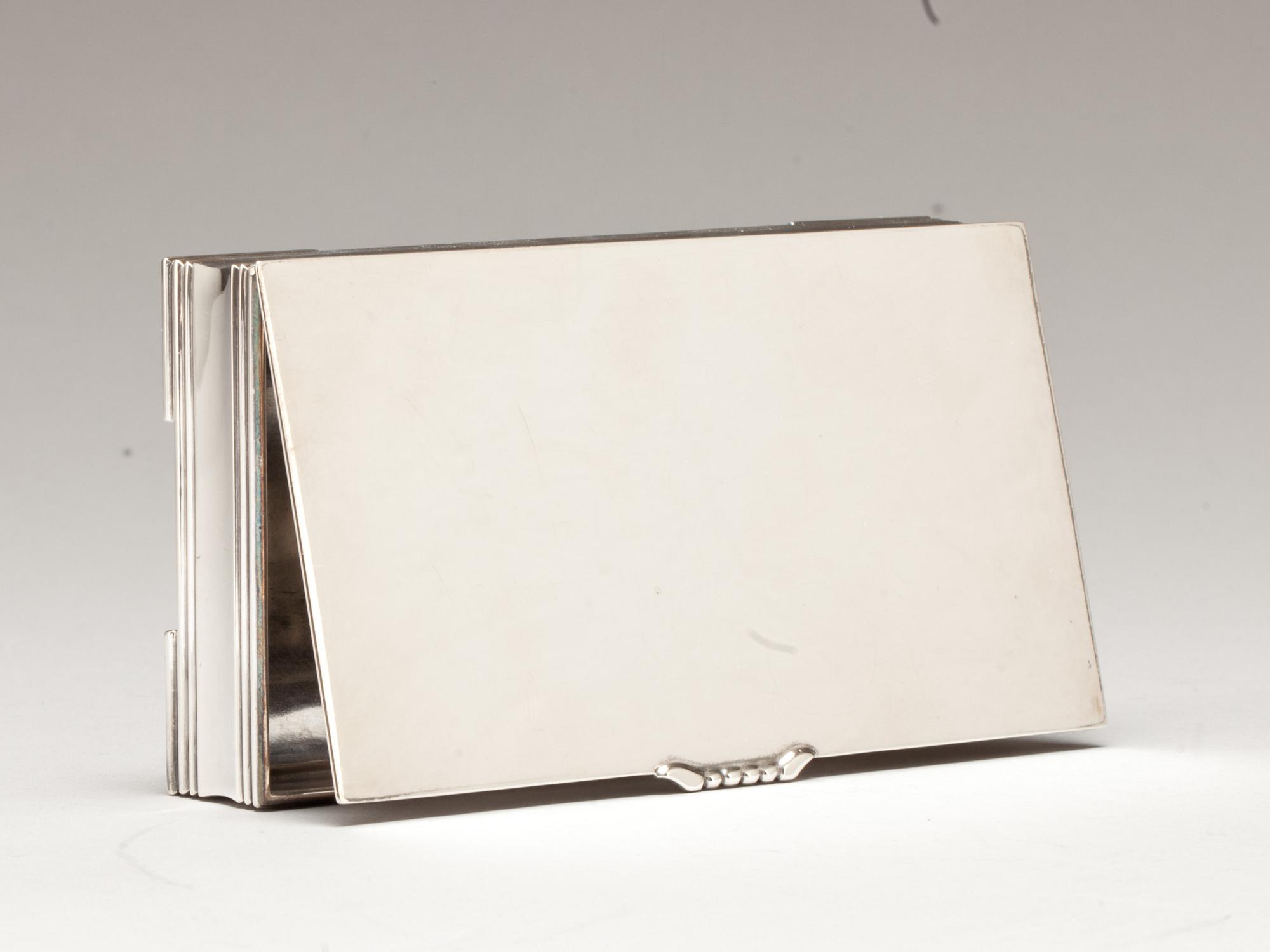 CIGARETTSKRIN, silver. C.C Hermann. Sterling. Danmark 332g.