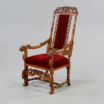KARMSTOL, barockstil, 1800-talets andra hälft.
