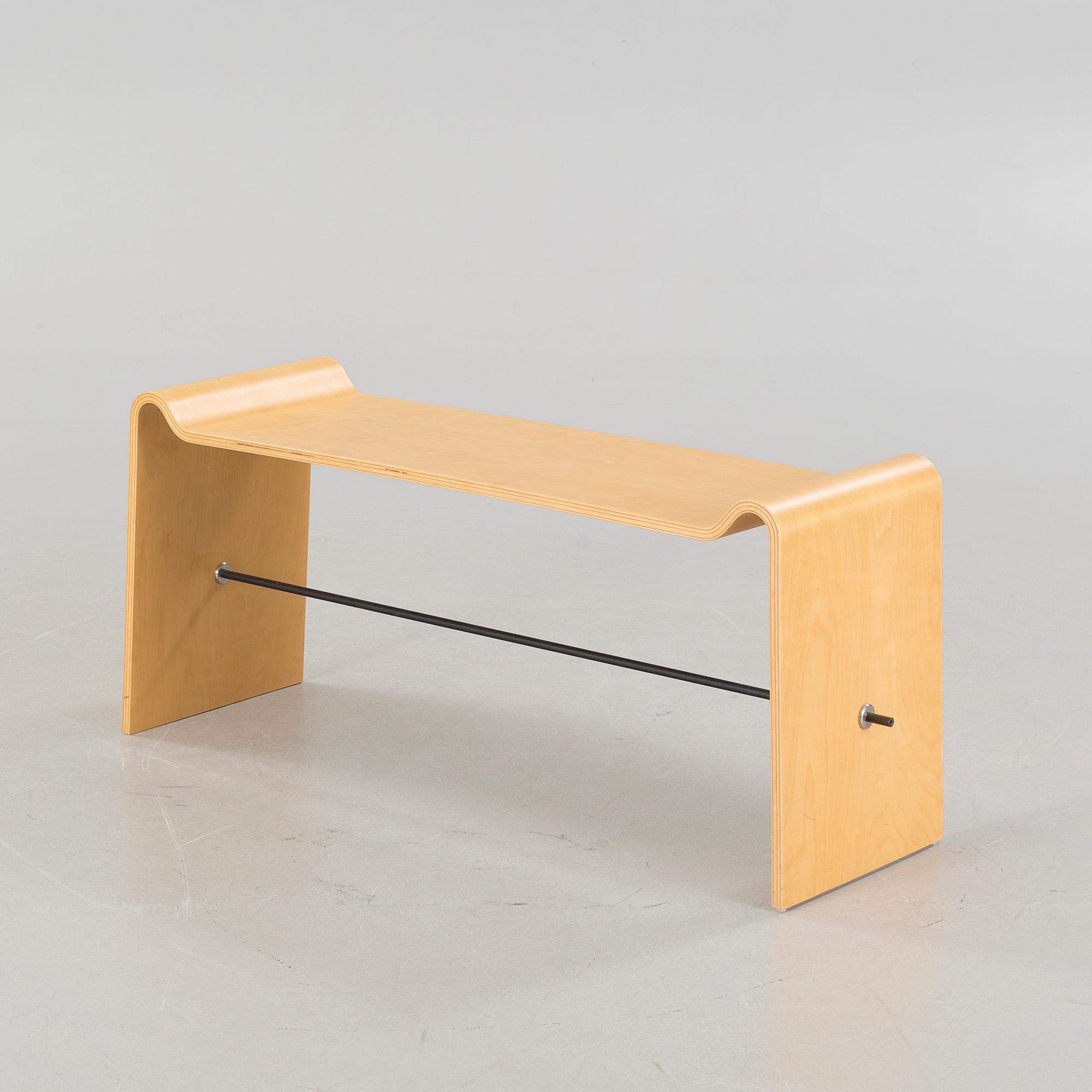 A "Söndag / O62" bench, designed by Annette Petersson & Lotta Josefsson for Blå Station, model launched 1996.