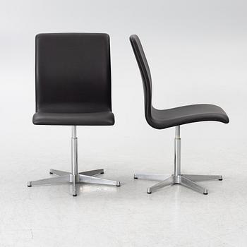Arne Jacobsen, Stolar 4 st. "Oxford Chair", Fritz Hansen, Danmark.