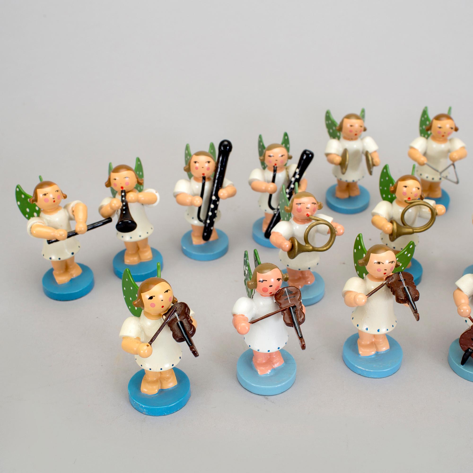 ÄNGLAORKESTER, 20 st, Erzgebirge, Tyskland, 1900-tal.