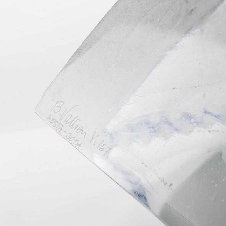 Bertil Vallien, skulptur, glas, Kosta Boda, signerad.