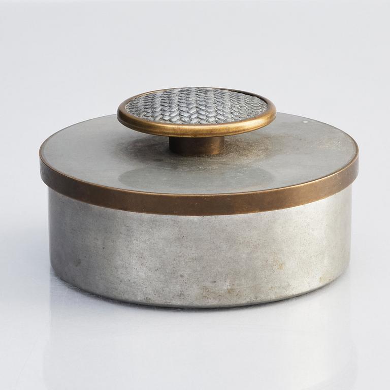 Björn Trägårdh, a pewter and brass box, Svenskt Tenn, Stockholm 1958.