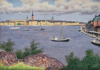 535. Oskar Bergman, Utsikt över Stockholm.