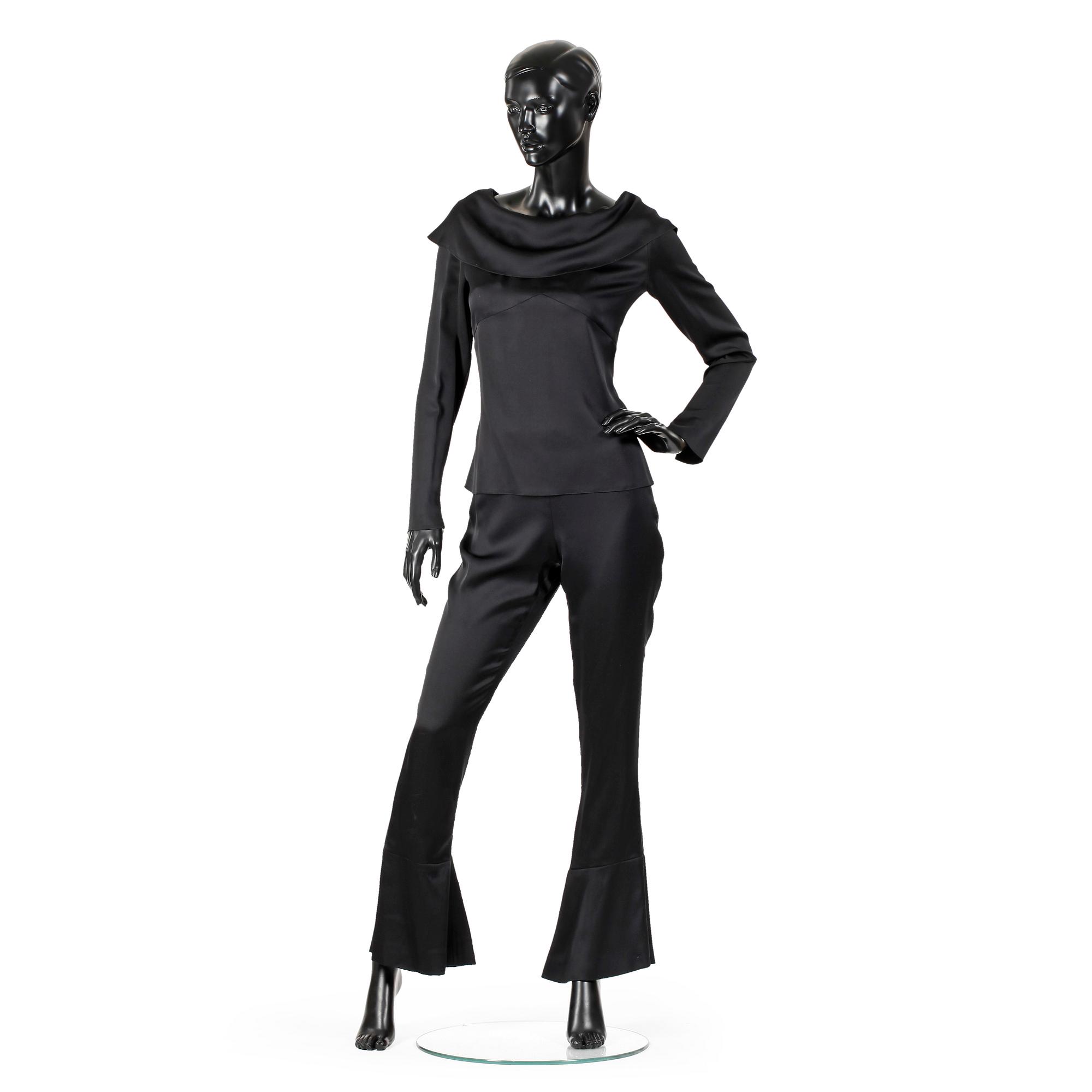 CHANEL, a two-piece suit consisting of blouse and trousers, autumn 2001.