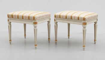 SALONGSMÖBEL, 8 delar, gustaviansk stil, 1900-talets mitt.