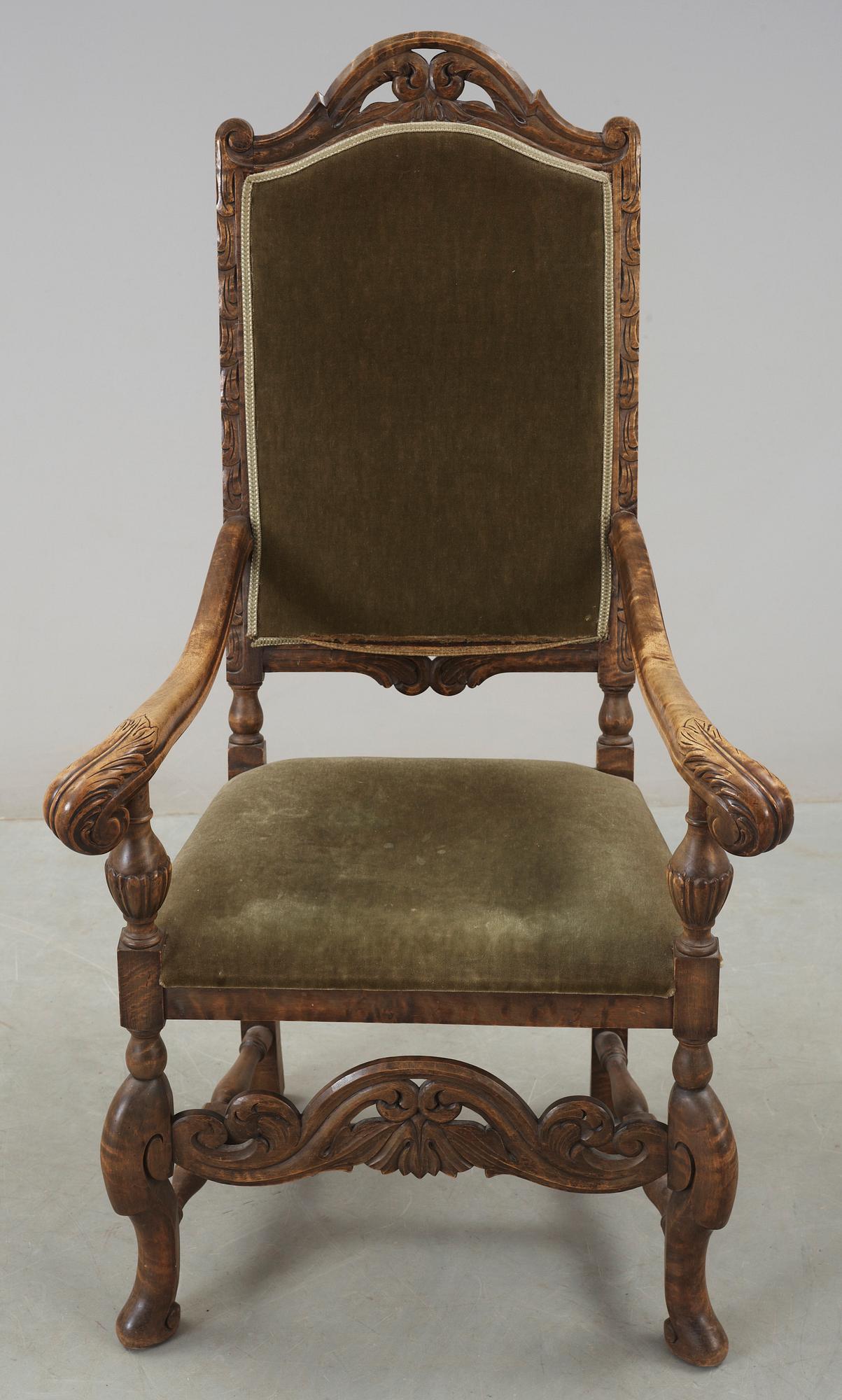 KARMSTOL, barockstil. 1900-tal.