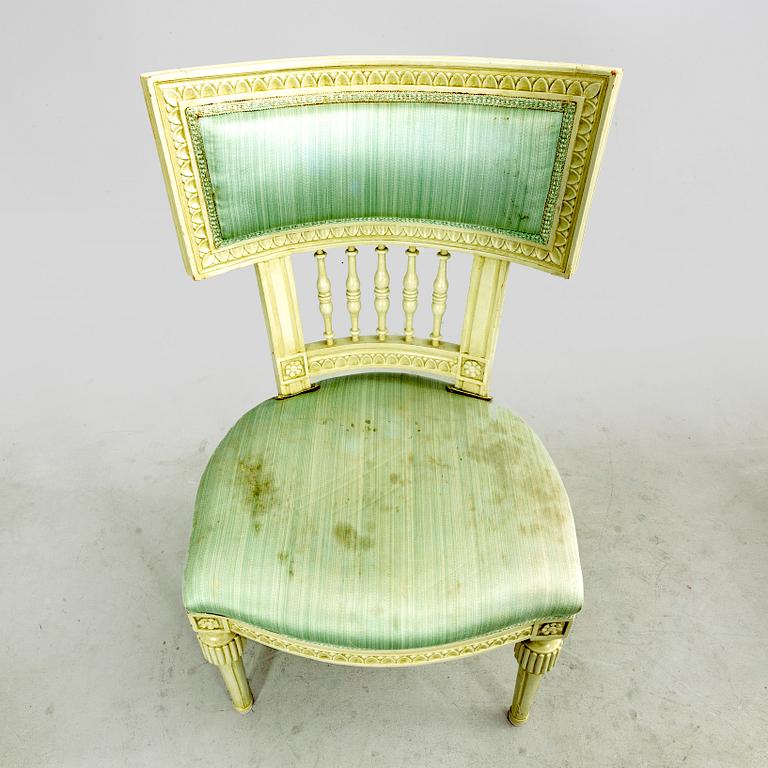 Stolar 6 st Sengustavianska. Västsverige, omkring år 1800.