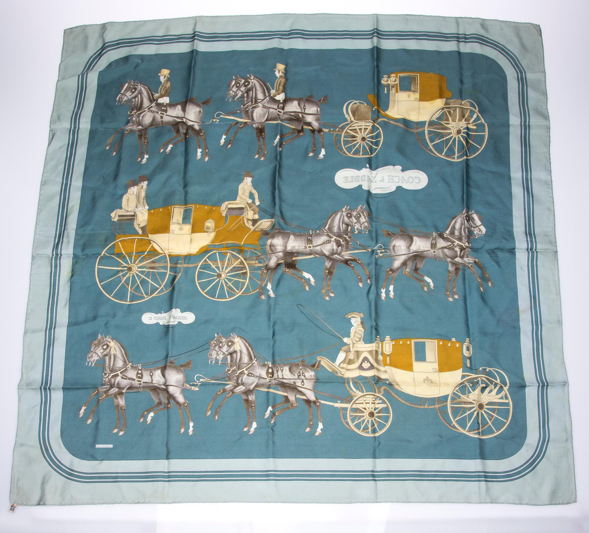 SCARF, "Coach & Saddle", Hermès.