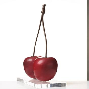 Hans Hedberg, a faience and bronze sculpture of cherries, Biot, France.