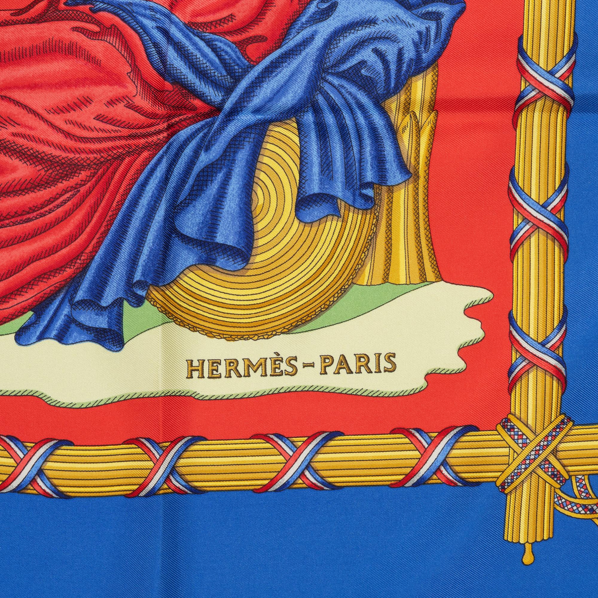 Hermès, scarf, "1789 Liberté Égalité Fraternité".