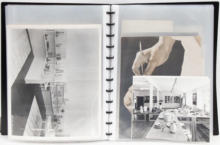 Wilhelm Kåge & Gustavsberg, binder with photographs, 1940s-50s.