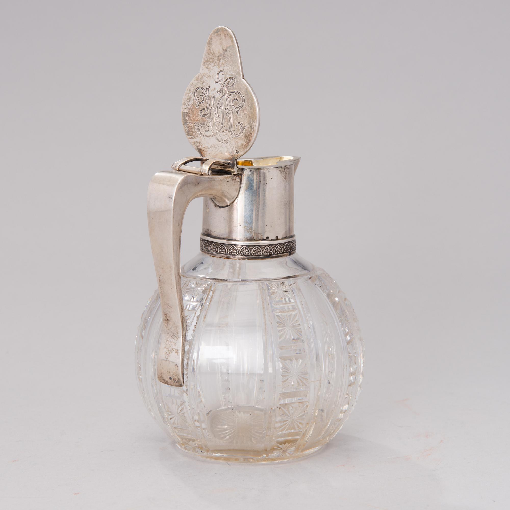 A RUSSIAN SILVER DECANTER, Morozov, St:Petersburg ca 1900.