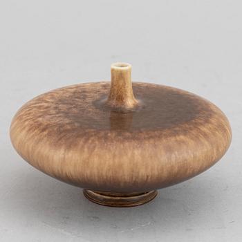 Four miniature vases and bowl by Berndt Friberg, Gustavsberg, 1958-1972.