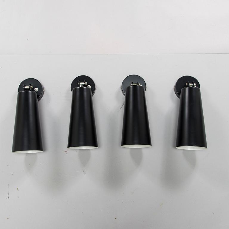 Lisa Johansson-Pape, four 1960s wall lights, model 13-007, Stockmann Orno.