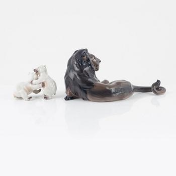 Two figurines, Dahl Jensen, Denmark.