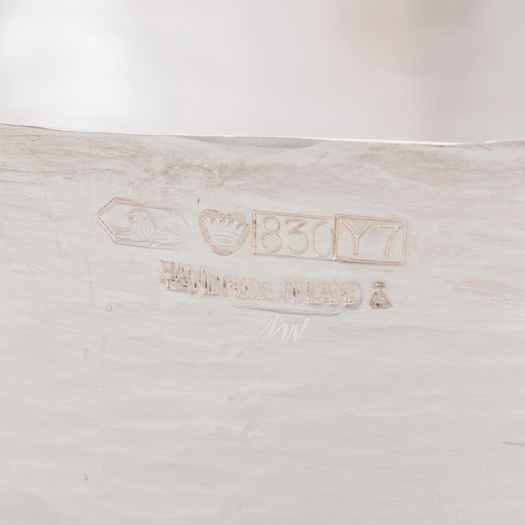 Tapio Wirkkala, skål, silver, TW 243, Kultakeskus, Tavastehus 1976.