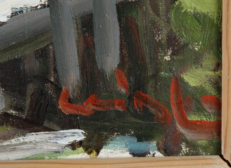 Olavi Laine, oil on panel, signed.