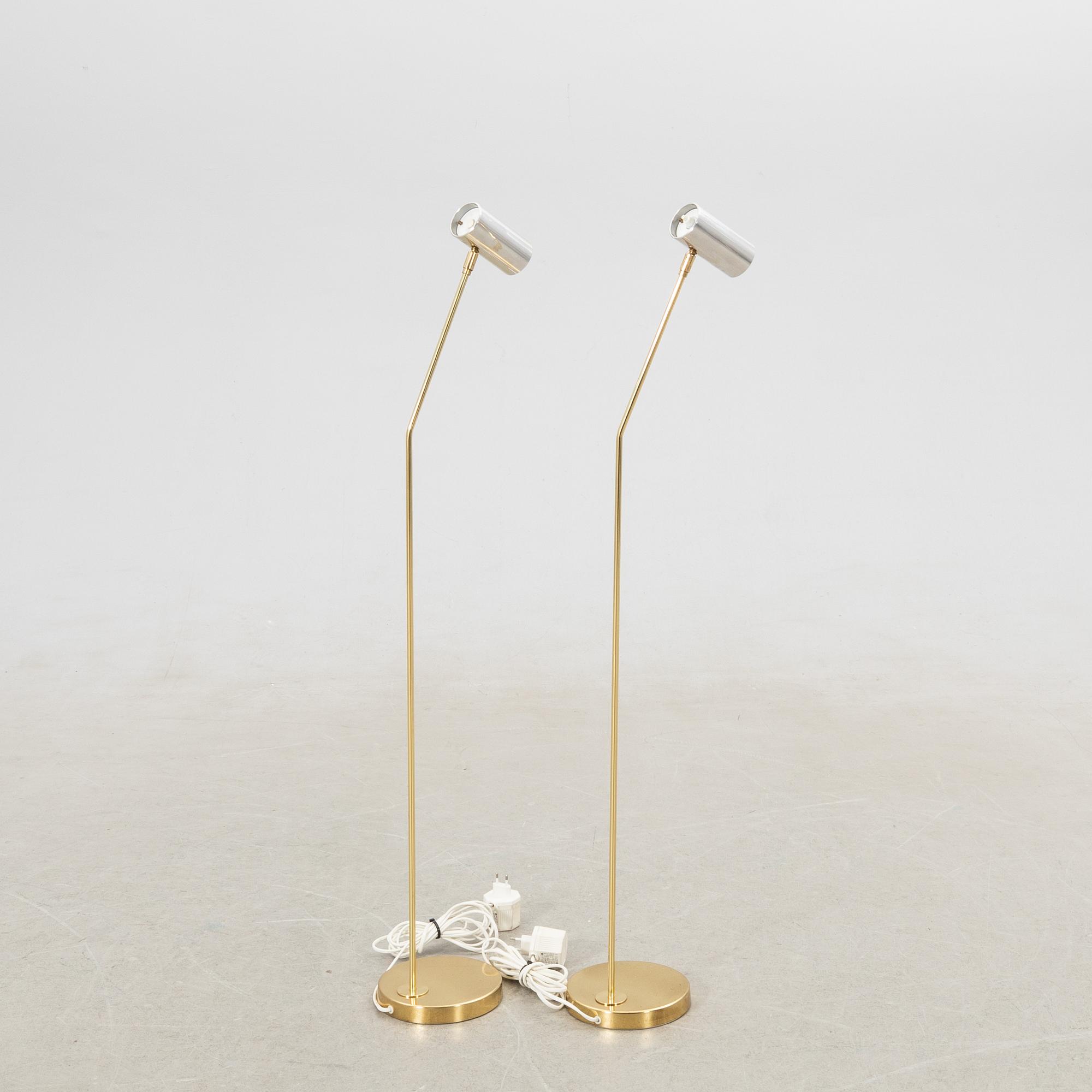 Golvlampor ett par Bergboms 1900-talets senare del.