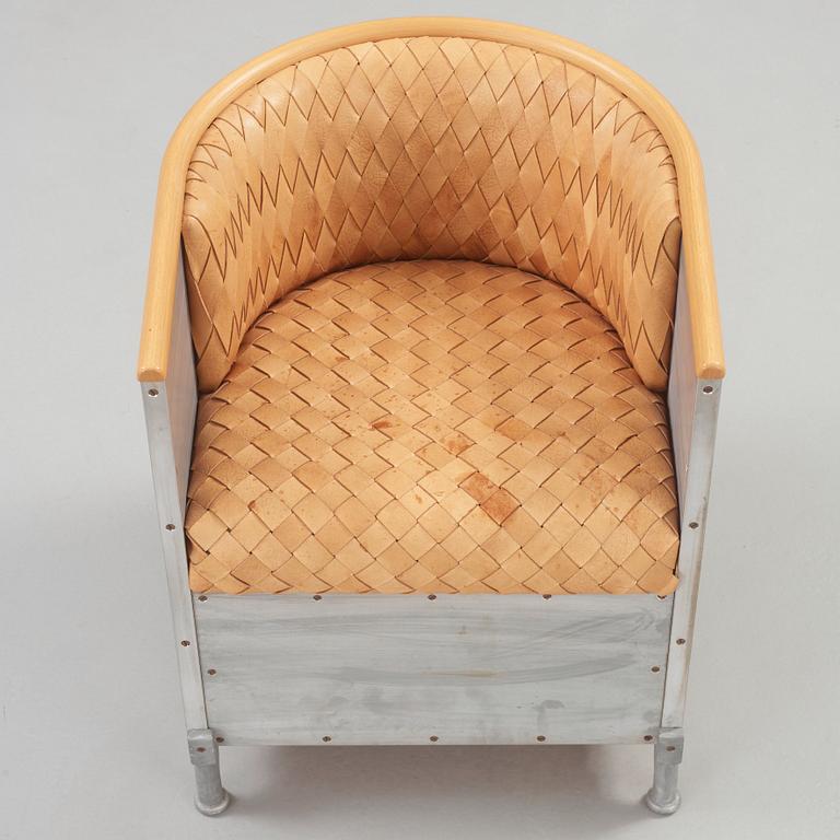 MATS THESELIUS, "Aluminiumfåtölj", Källemo, Värnamo ca 1990.