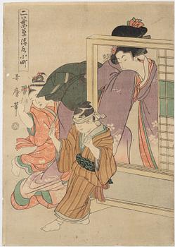 Kitagawa Utamaro, after, 'Kiyomizu Komachi', after.