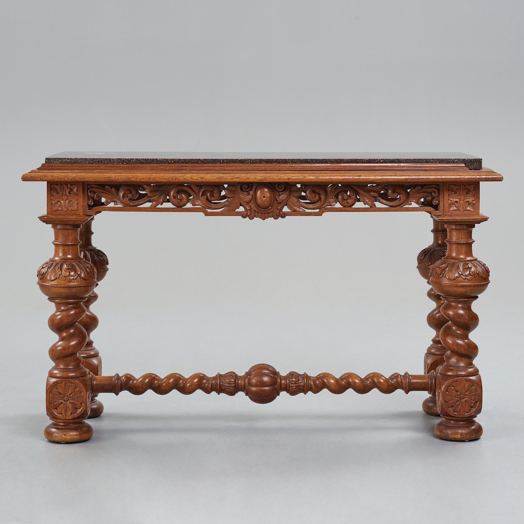 A Swedish 19th century porphyry top table.