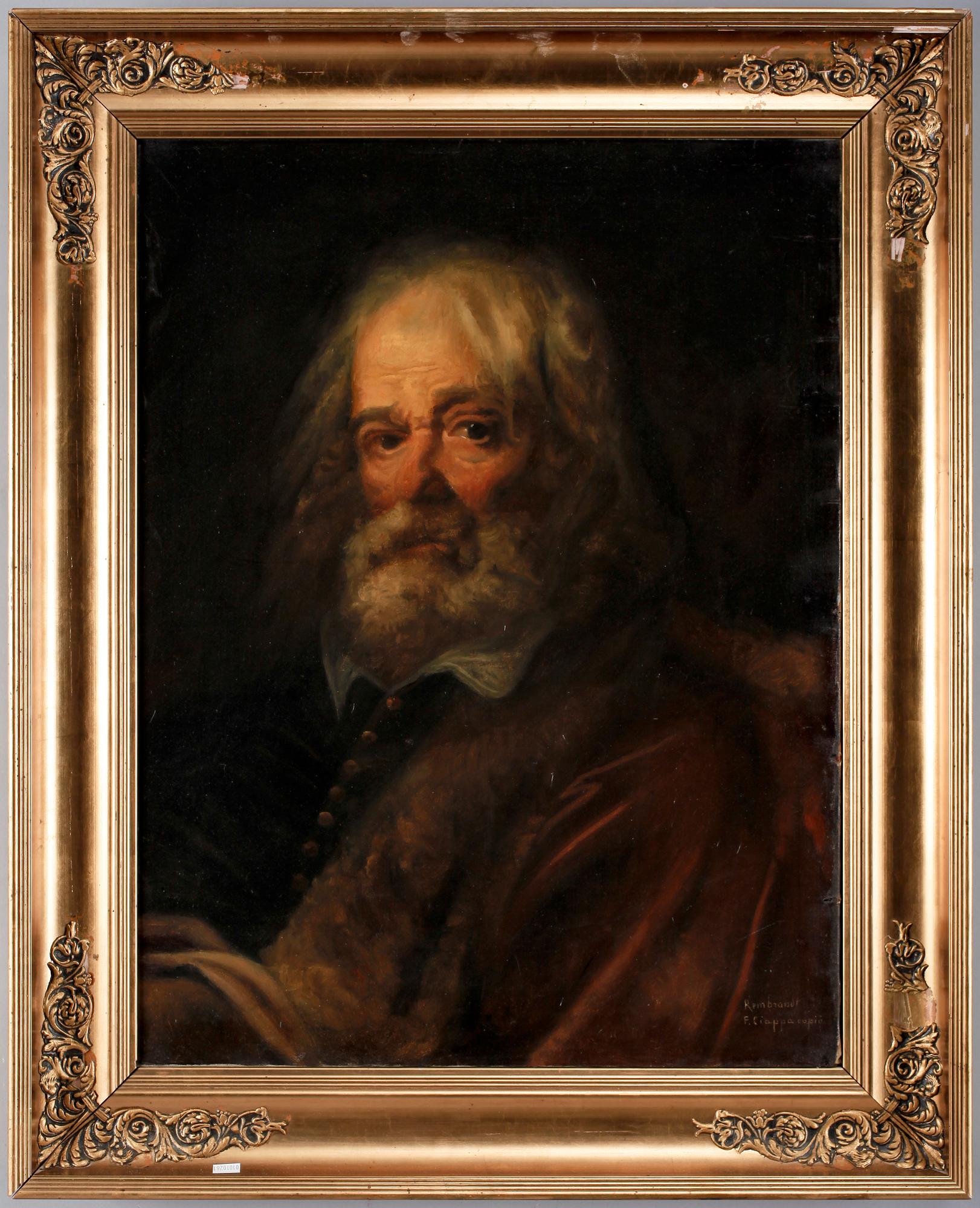 FEDERICO CIAPPA, olja på duk. Sign. Omkring 1900.