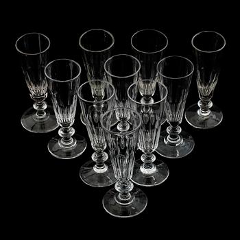 CHAMPAGNESTRUTAR, 10 st snarlika, glas, 1800-talets andra hälft.