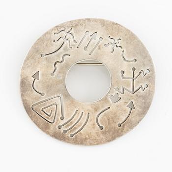 Brooch sterling silver, Mexico.