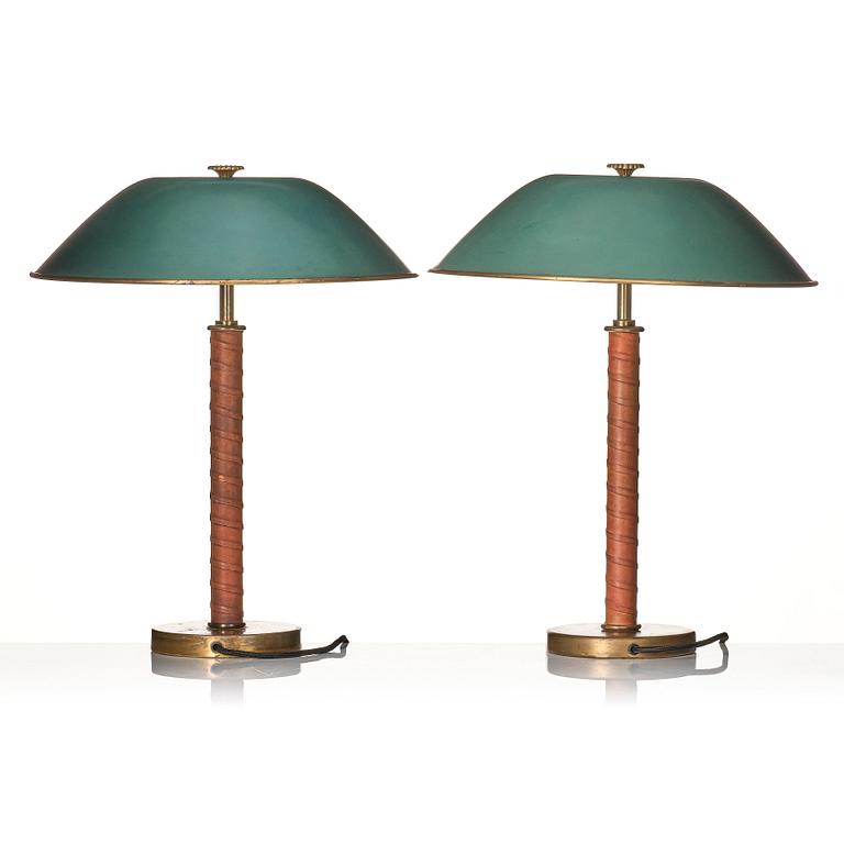 Bertil Brisborg, a pair of table lamps, model "30595", Nordiska Kompaniet, 1940s.