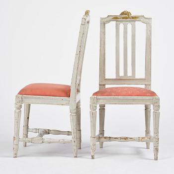 A suite of twelve Gustavian chairs by M. Lundberg the Elder (master 1774-1812).