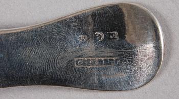 PARTI BESTICK, 10 delar, silver, Sverige, Norge, Danmark, 1700-1800-tal. Bla Johan Leffler, Falun 1783.