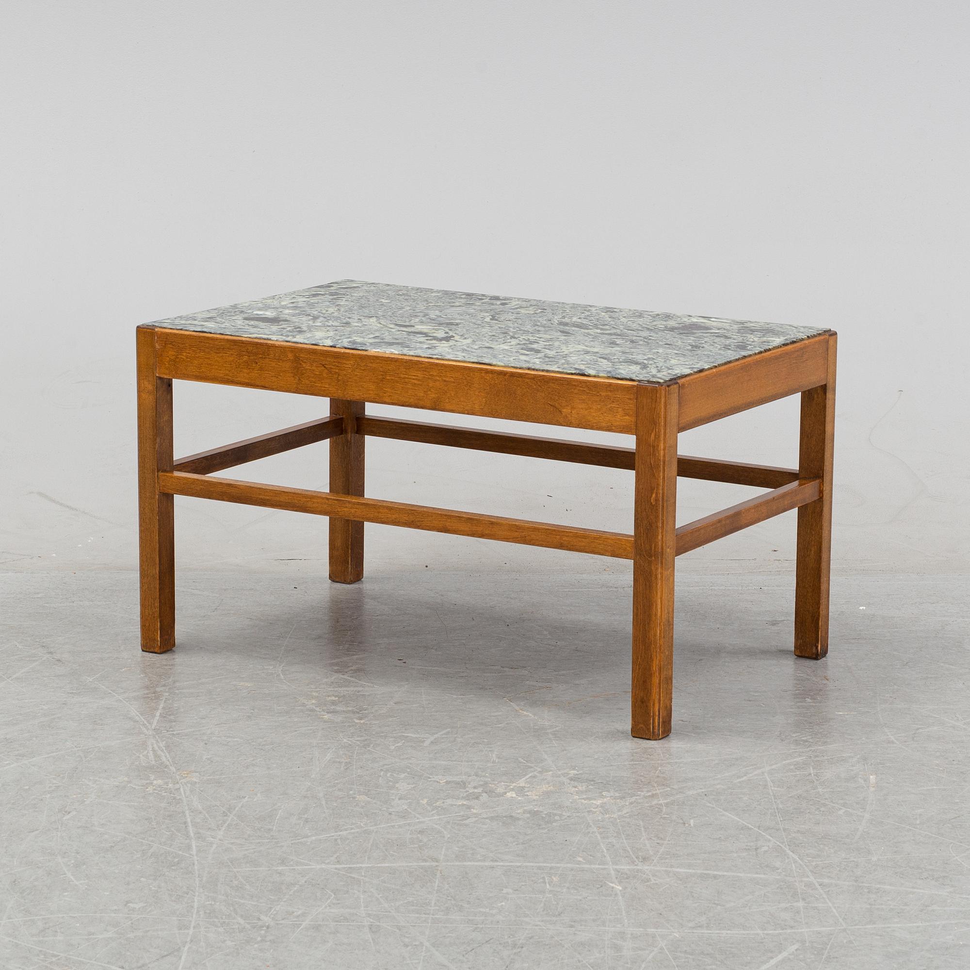 A marble top Swedish Modern coffee table, 1940's/50's.