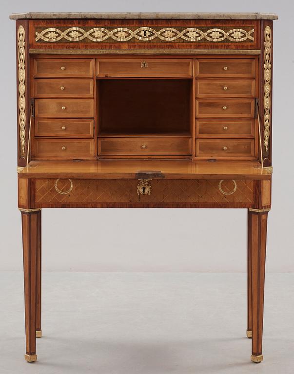SEKRETÄR. Tillskriven Fredrich Iwersson (mästare i Stockholm 1780-1801). Gustaviansk.
